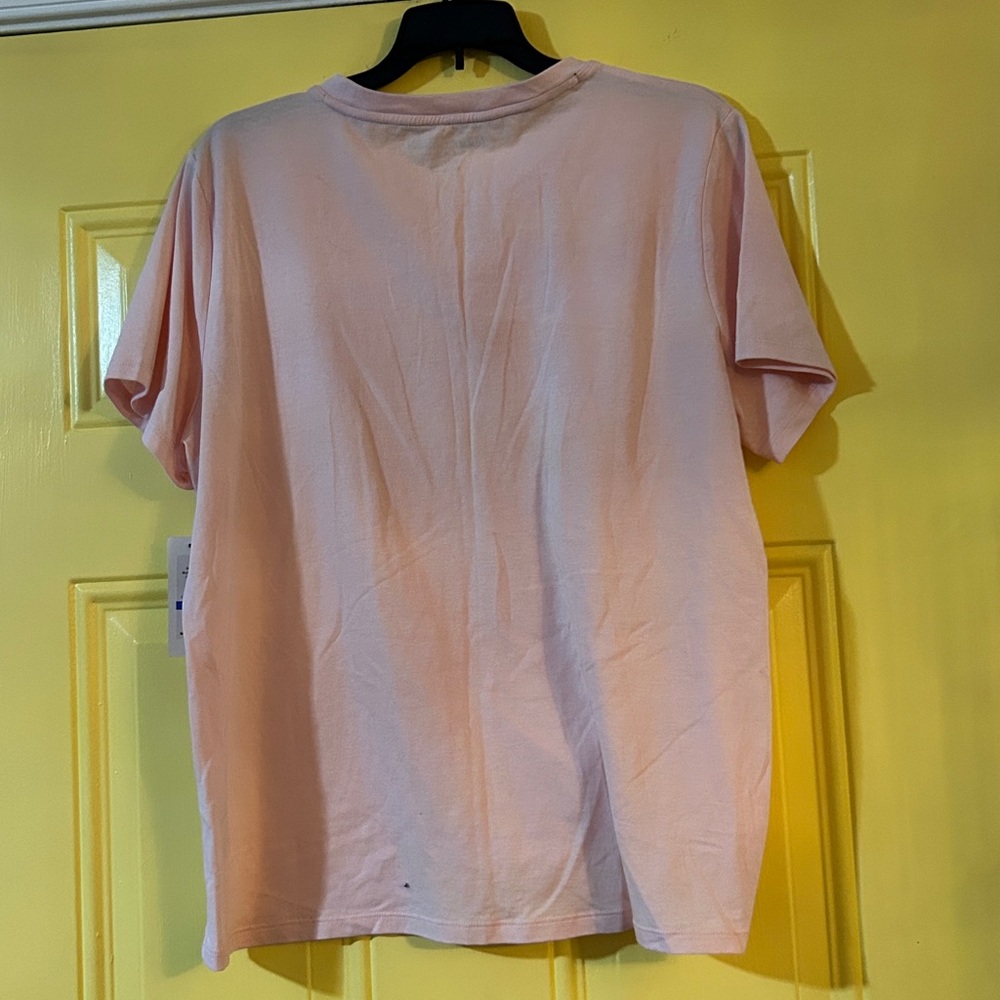 Tommy Hilfiger Women's Light Pink Short Sleeve Tee - Picture 4 of 4